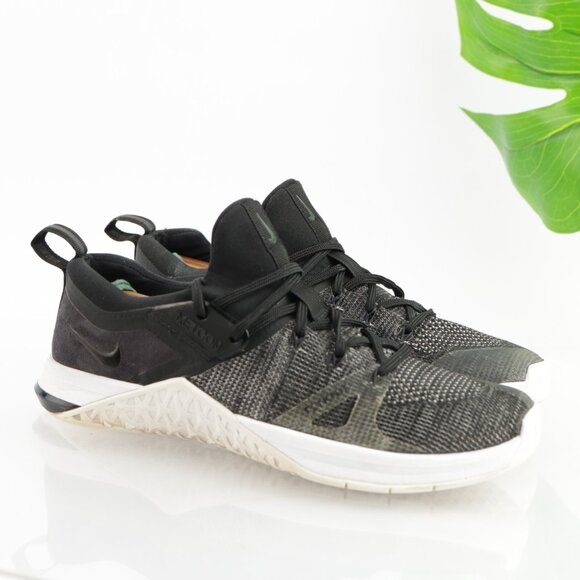 Nike Womens Metcon Flyknit Running Shoes Size 8.5 Black Trainer Crossfit Sneaker - Picture 11 of 13